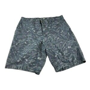 Old Navy Slim Mens Shorts Size 36 Chambray Print Blue Cotton